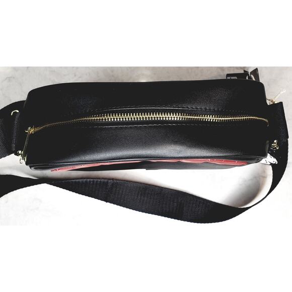 NWT DISNEY X LOUNGEFLY Mickey Mouse Heart Hands Crossbody Bag Black and Red - Picture 12 of 15